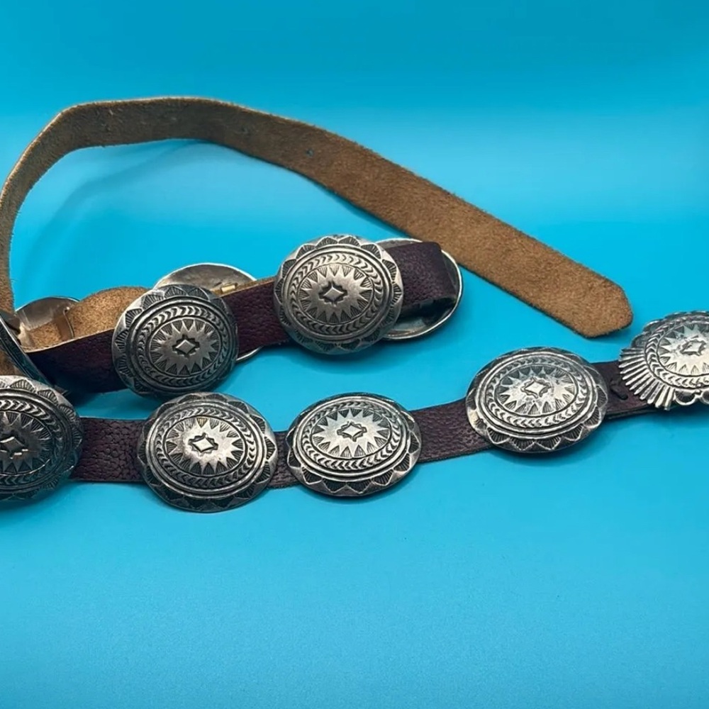 Native sterling silver concho belt